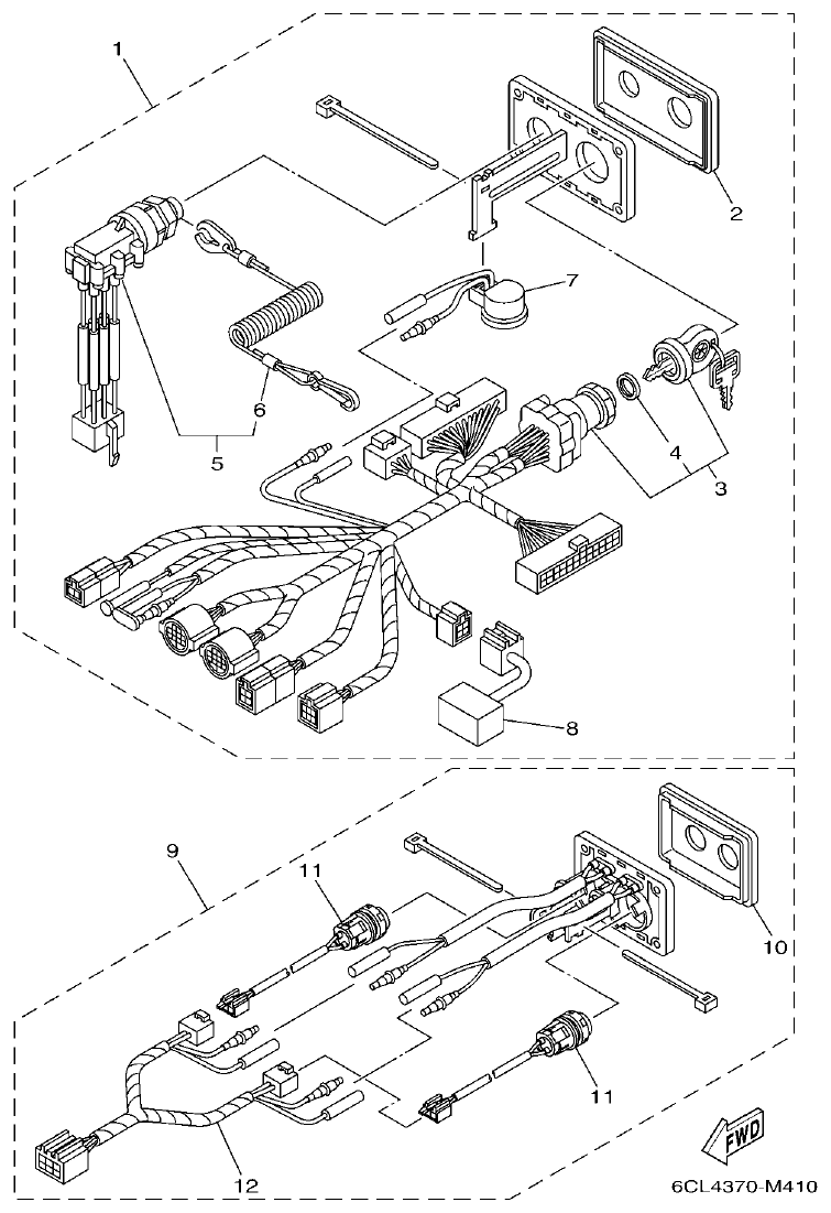 Yamaha F350AET, FL350AET OPTIONAL PARTS 3 parts diagram
